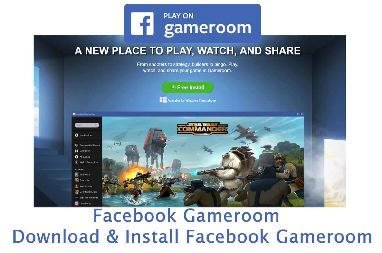facebook gameroom download windows 10